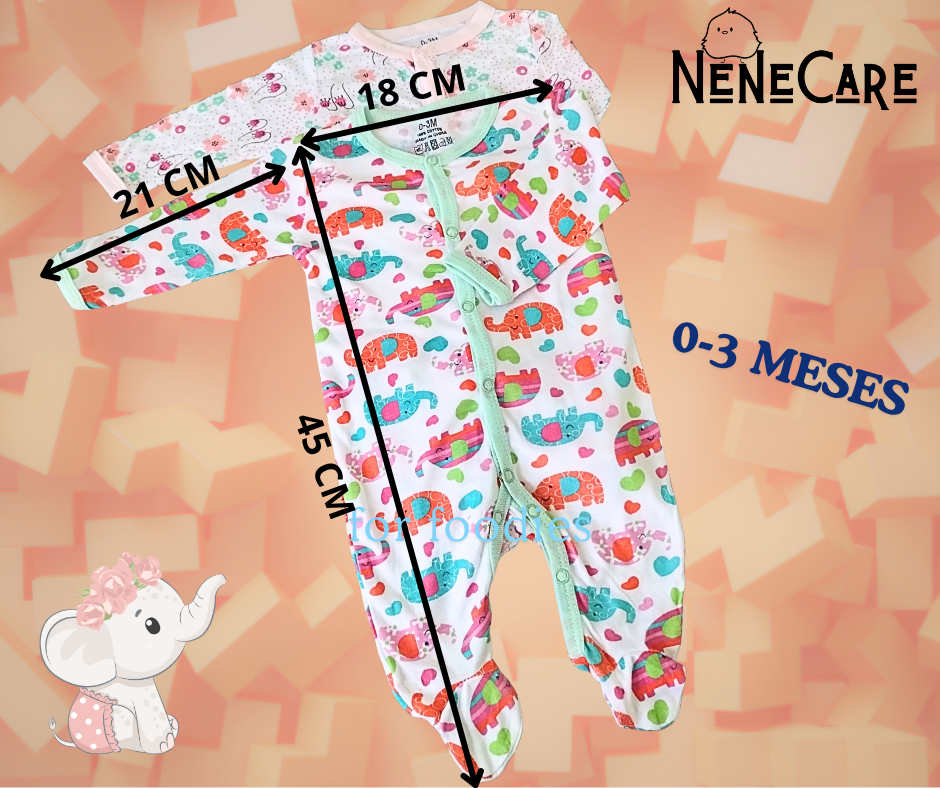 SET 2 MAMELUCOS PARA BEBITA DE 0 A 3 MESES