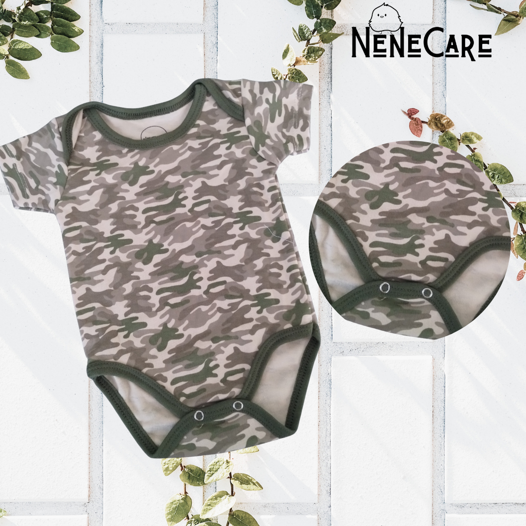 SET DE 3 PIEZAS ESTAMPADO MILITAR PARA BEBE 18 MESES