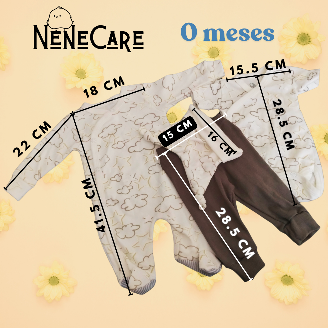 CONJUNTO PARA BEBE DE 4 PIEZAS