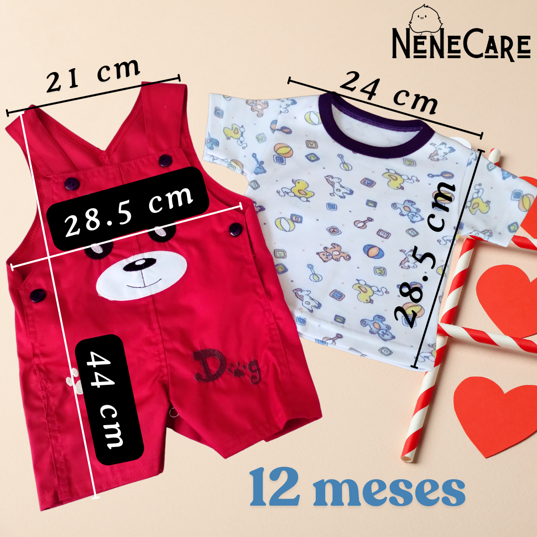 SET DE 2 PIEZAS JUMPER DE PERRITO 12 MESES