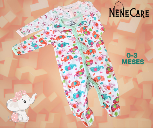SET 2 MAMELUCOS PARA BEBITA DE 0 A 3 MESES