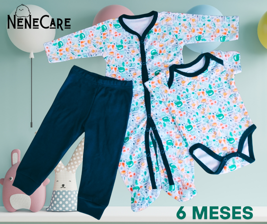 SET DE 3 PIEZAS PARA BEBE DE 6 MESES