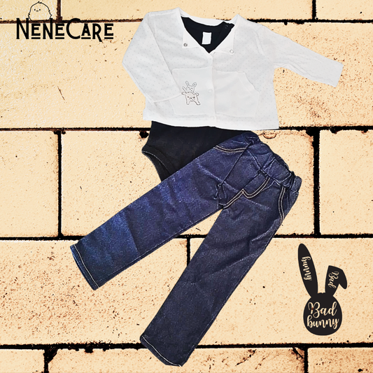 CONJUNTO MODERNO PARA BEBITA DE 12 MESES