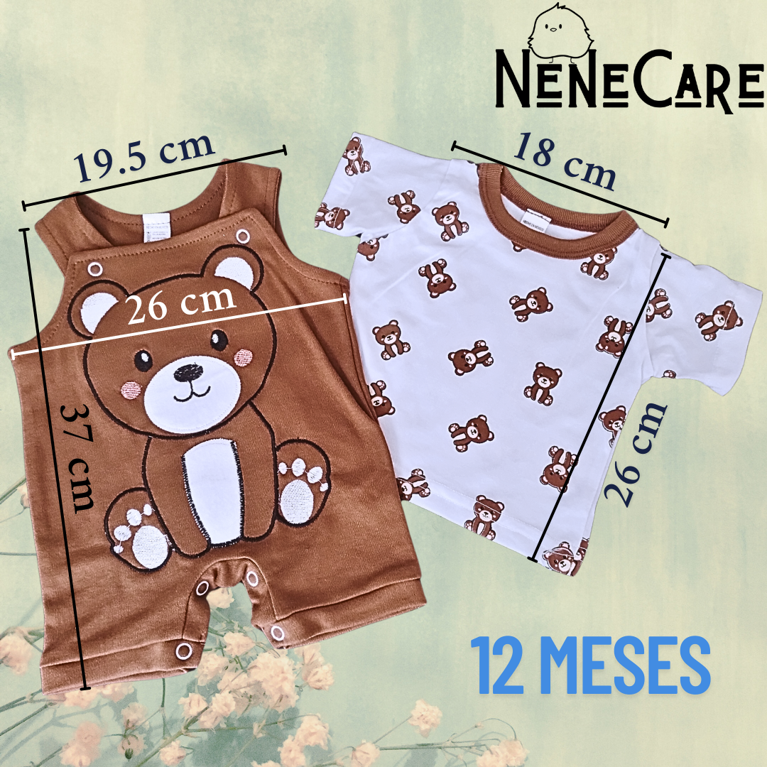 SET DE JUMPER Y CAMISETA PARA BEBE 12 MESES