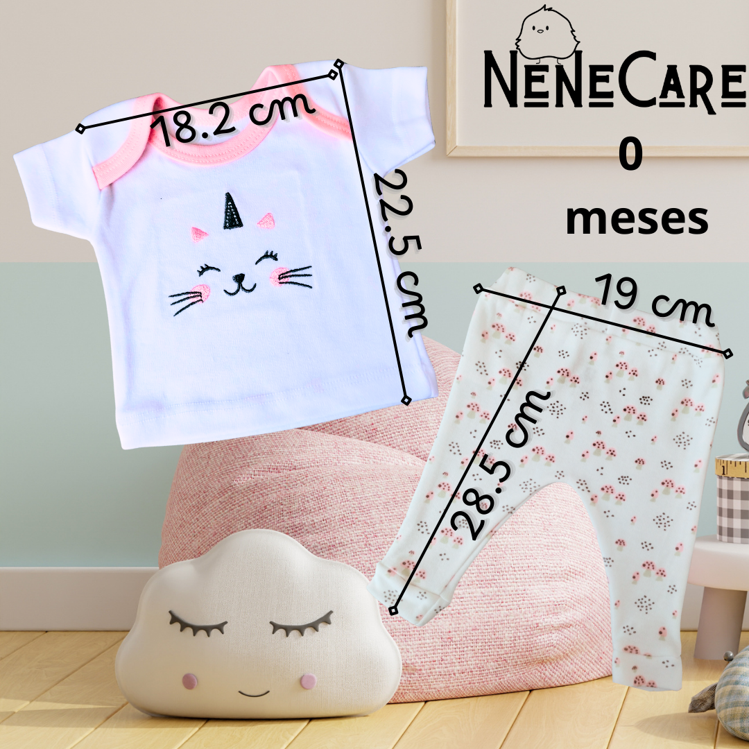 SET DE 5 PIEZAS BEBE DE 0 MESES