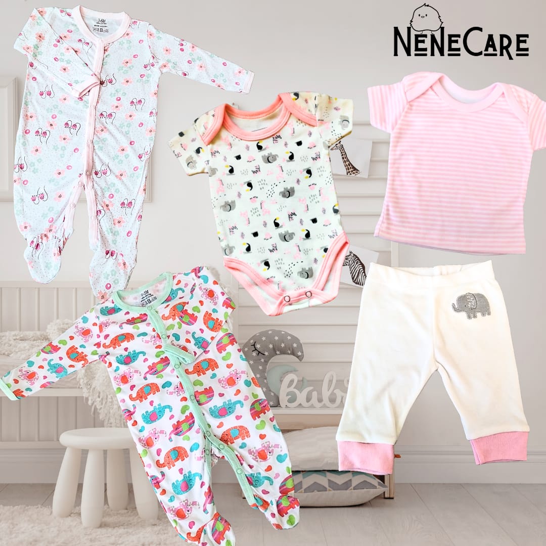 SET 5 PIEZAS PARA BEBE 0 a 3 MESES