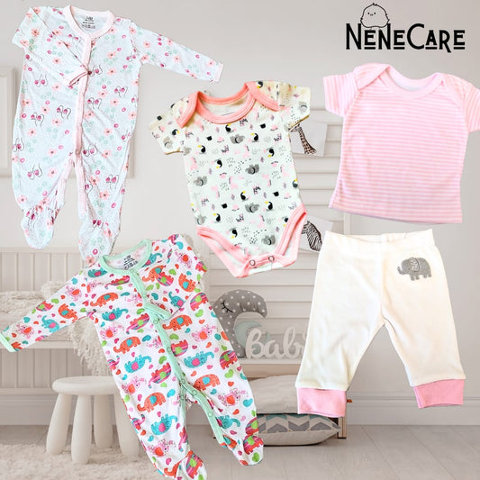 SET 5 PIEZAS PARA BEBE 0 a 3 MESES