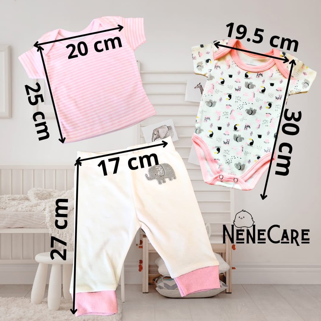 SET 5 PIEZAS PARA BEBE 0 a 3 MESES